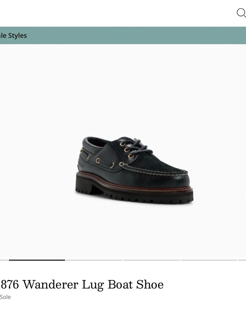 Wanderer Lug Boat Shoe - Black